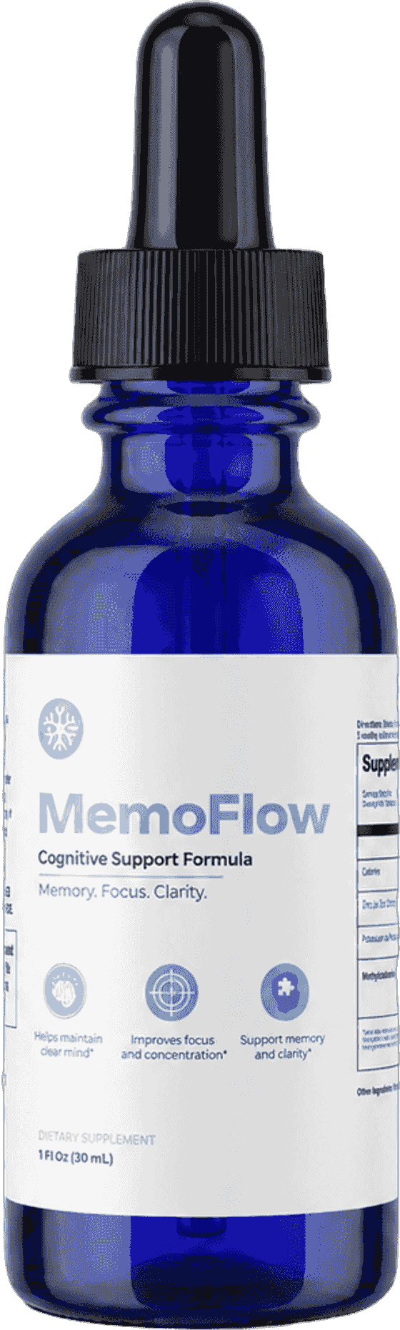 MemoFlow cognitive support sublingual dropper bottle