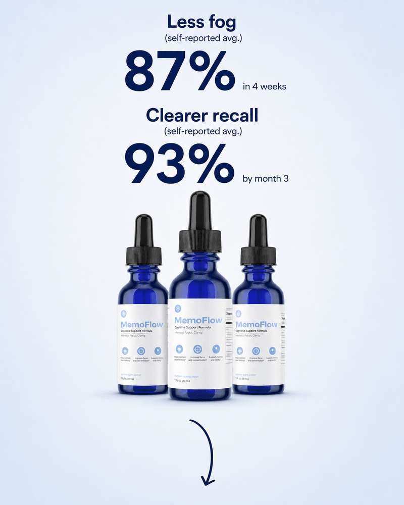 MemoFlow: 87% less fog in 4 weeks, 93% clearer recall by month 3